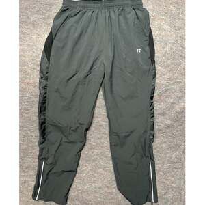 VTG Russell Mens M Dri-Power 360 Track Pants Gray Black Athletic Training